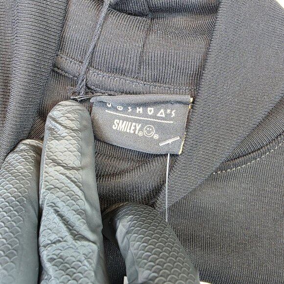 Joshua Sanders Shirt Womens Large Black Pixel Mock Neck Sleeveless Smiley Italy - Picture 4 of 13